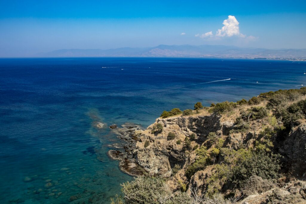 Akamas National Park, a view of the sea and the cliffs