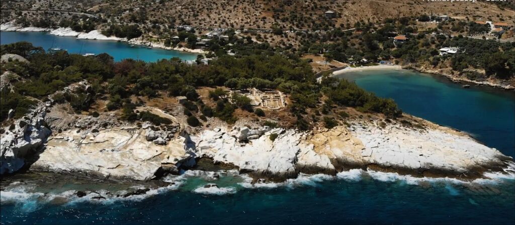 Aerial view of the Aliki peninsula