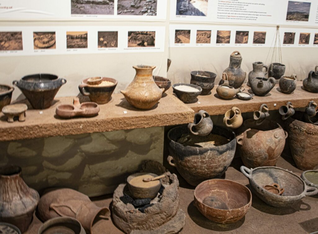 Ancient vessels in the museum in Limenas, Thassos