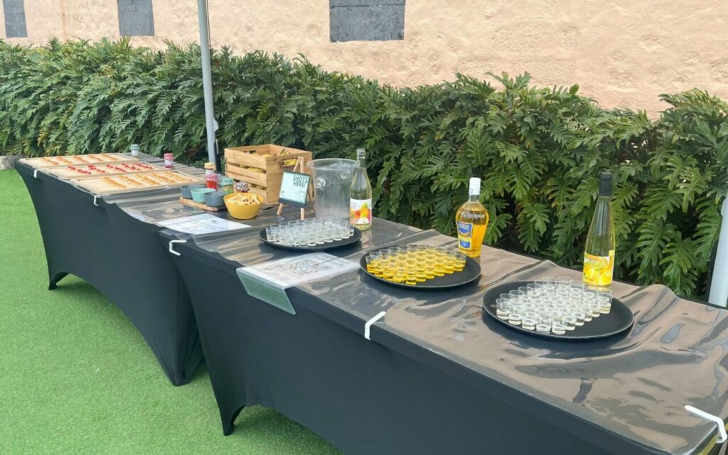 Tasting banana products on a plantation on Gran Canaria
