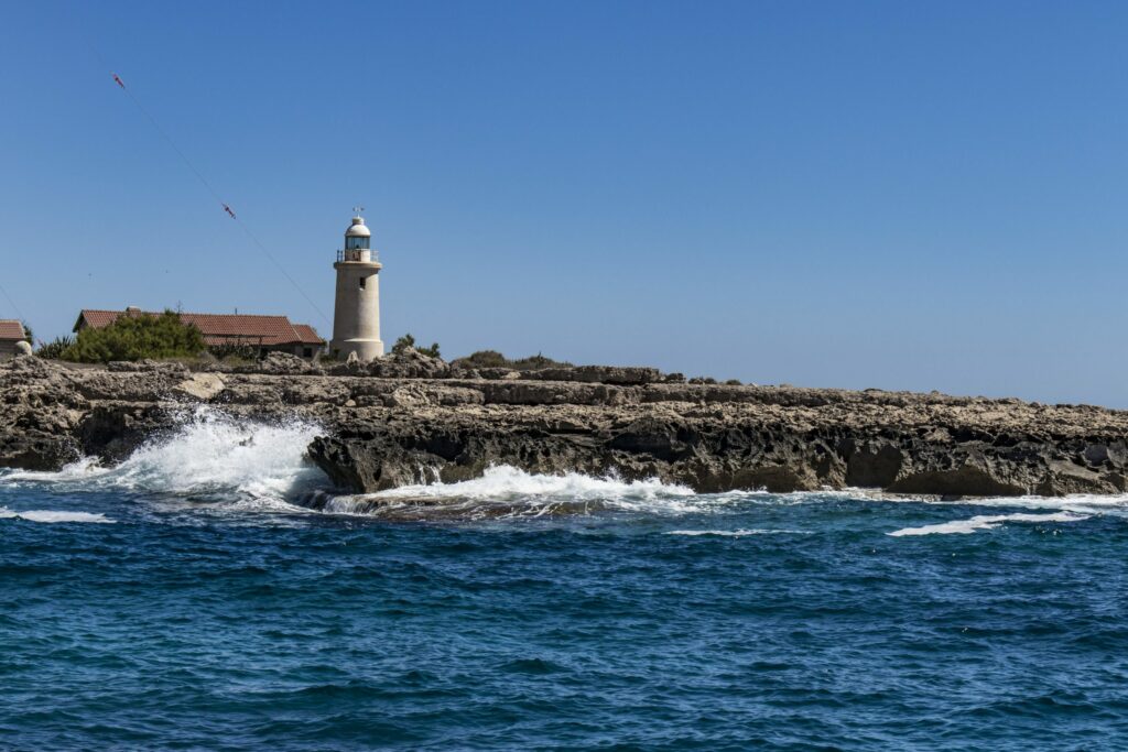 The lighthouse on Cape Greco, South Cyprus