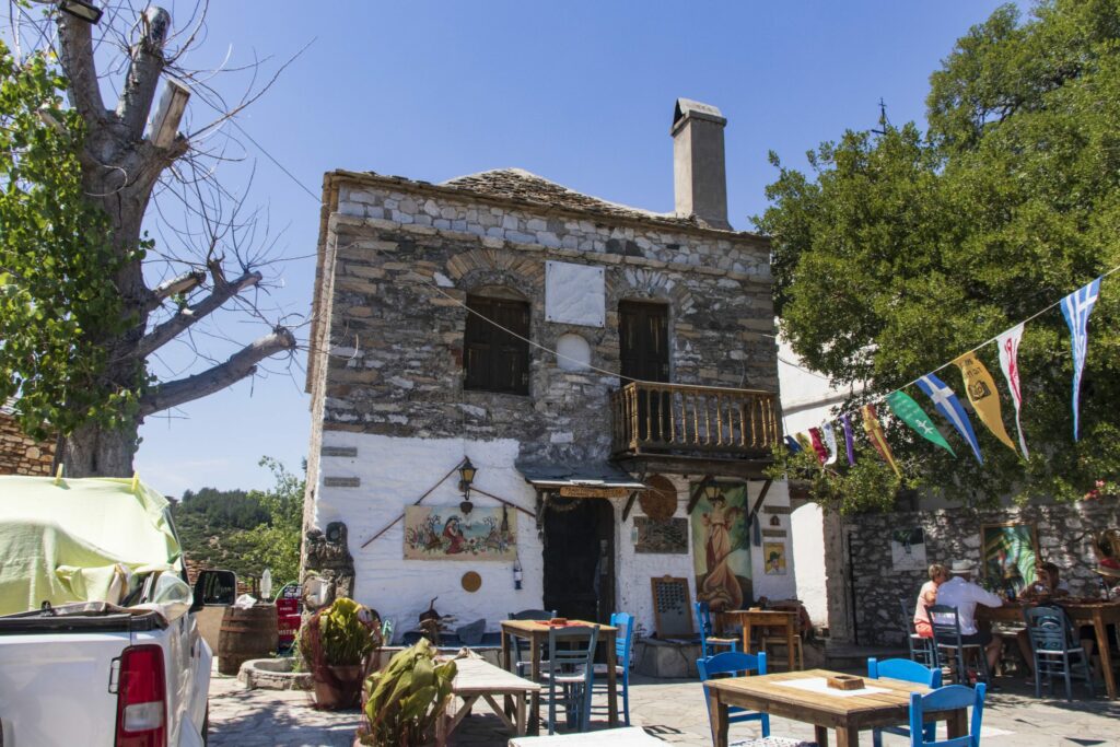 A home-style taverna in the village of Kastro, Thassos