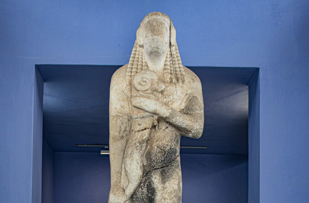 The kouros in the museum in Limenas on Thassos