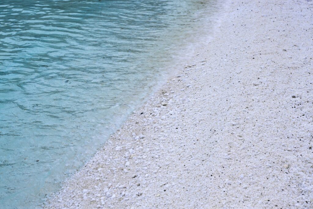 The sea and sand at Marble Beach, Thassos