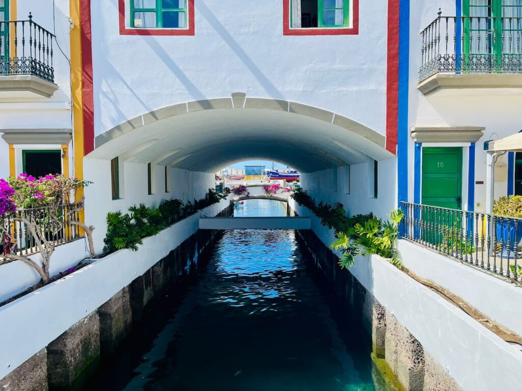 A seawater canal in Puerto de Mogán