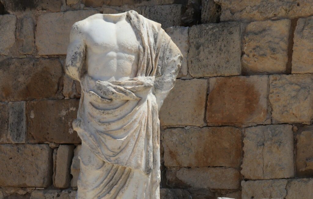 An ancient statue at Salamis, North Cyprus