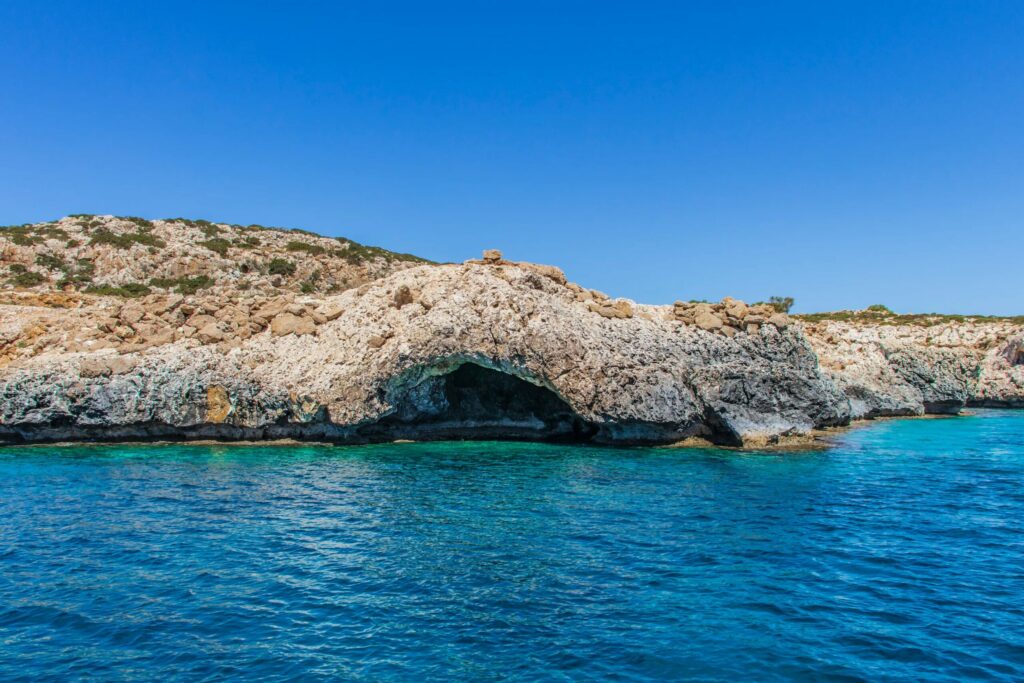 A sea cave seen from the sea, South Cyprus