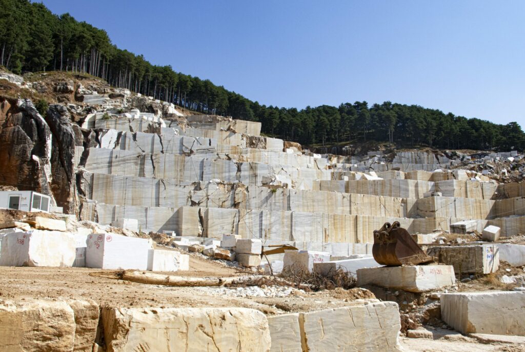 A photo of a marble quarry on Thassos