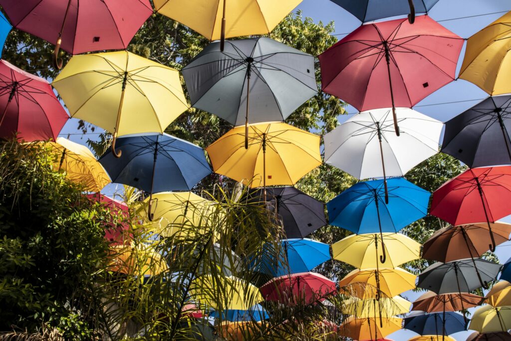 Umbrella street in Nicosia, North Cyprus